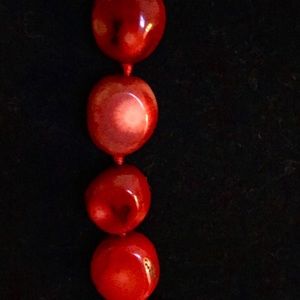 Red Chunky Genuine Coral Necklace